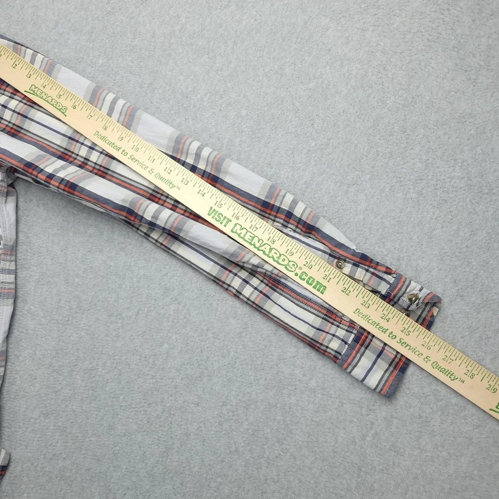 The North Face Shirt Mens‎ Large Blue Plaid Long Sleeve Button Up Casual